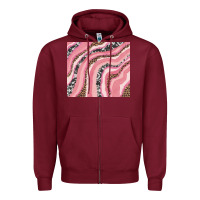 Burgundy valentines day watercolor Zipper Hoodie - RanaPortraitStore