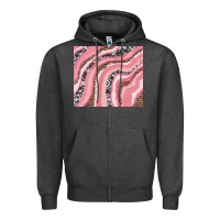 Charcoal Heather valentines day watercolor Zipper Hoodie - RanaPortraitStore