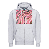 Heather Grey valentines day watercolor Zipper Hoodie - RanaPortraitStore