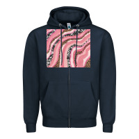 Navy valentines day watercolor Zipper Hoodie - RanaPortraitStore
