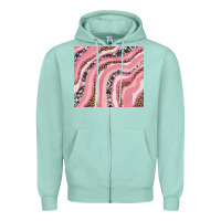 Seafoam valentines day watercolor Zipper Hoodie - RanaPortraitStore