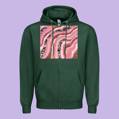 Zipper Hoodie valentines day watercolor