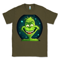 Army Green Grinch Classic Tee - Unal Design