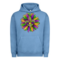 Pigment Pebble Blue mardi gras carnival sunflower Urban Hoodie - Jasminsmagicworld