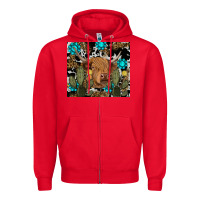 Red western cow Zipper Hoodie - RanaPortraitStore