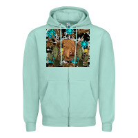 Seafoam western cow Zipper Hoodie - RanaPortraitStore