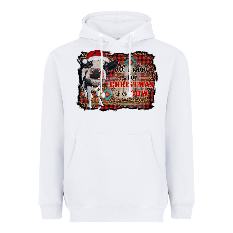 All I Want For Christmas Is A Cow Aztec Heavyweight Hoodie by RanaPortraitStore | Teevron