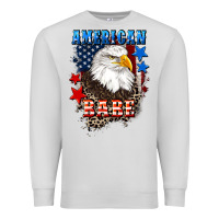 Dove Grey American Babe  4th of july Premium Sweatshirt - CowGirlArtShop