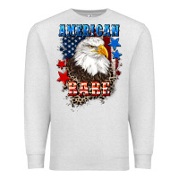 Oatmeal Heather American Babe  4th of july Premium Sweatshirt - CowGirlArtShop