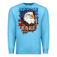 Ocean Blue American Babe  4th of july Premium Sweatshirt - CowGirlArtShop