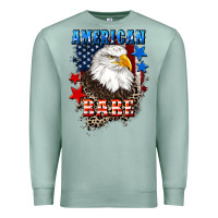 Seafoam American Babe  4th of july Premium Sweatshirt - CowGirlArtShop