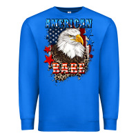 True Royal American Babe  4th of july Premium Sweatshirt - CowGirlArtShop
