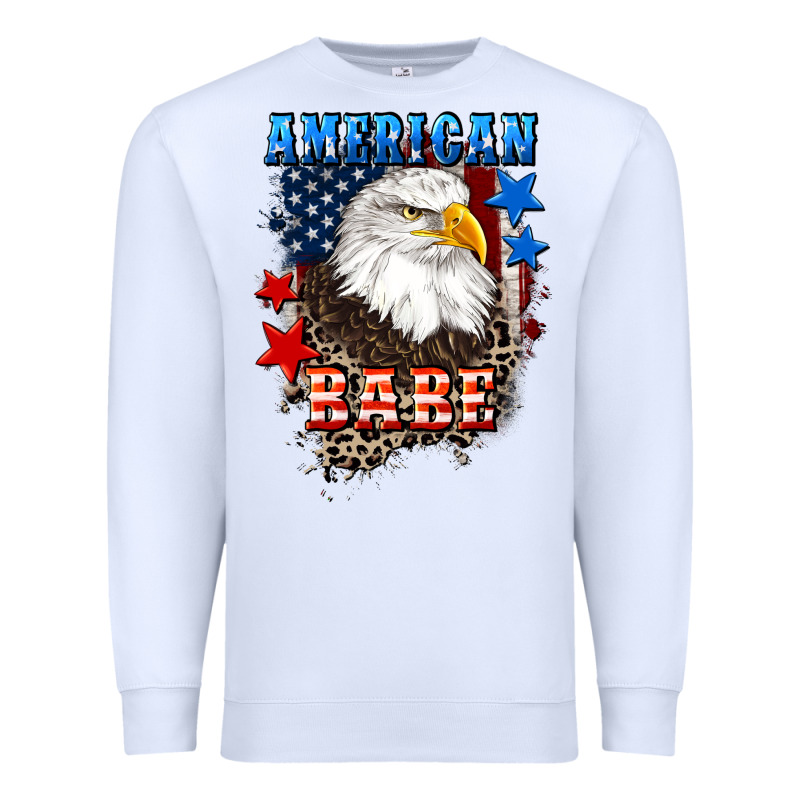 American Babe  4th Of July Premium Sweatshirt by CowGirlArtShop | Teevron