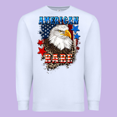 American Babe  4th Of July Premium Sweatshirt Designed By Cowgirlartshop