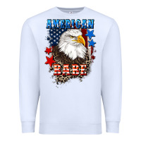 White American Babe  4th of july Premium Sweatshirt - CowGirlArtShop