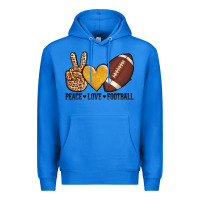 True Royal peace love football Premium Hoodie - AdoDesignShop