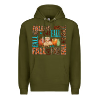 Army Green fall fall  amd pumpkins Premium Hoodie - AdoDesignShop