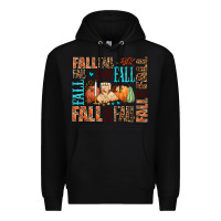 Black fall fall  amd pumpkins Premium Hoodie - AdoDesignShop