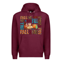 Burgundy fall fall  amd pumpkins Premium Hoodie - AdoDesignShop
