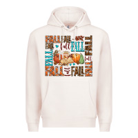 Pale Pink fall fall  amd pumpkins Premium Hoodie - AdoDesignShop