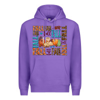 Purple fall fall  amd pumpkins Premium Hoodie - AdoDesignShop