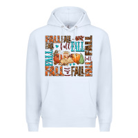 White fall fall  amd pumpkins Premium Hoodie - AdoDesignShop