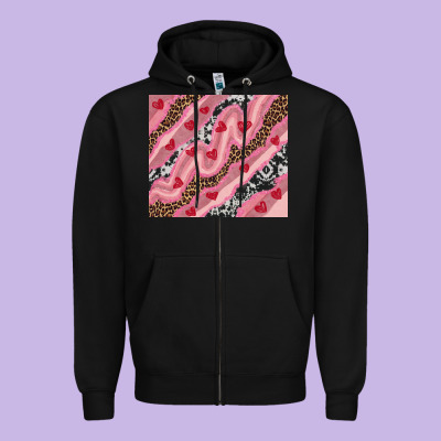 Zipper Hoodie valentines day pinky
