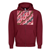 Burgundy valentines day pinky Zipper Hoodie - RanaPortraitStore