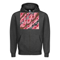 Charcoal Heather valentines day pinky Zipper Hoodie - RanaPortraitStore