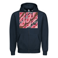Navy valentines day pinky Zipper Hoodie - RanaPortraitStore