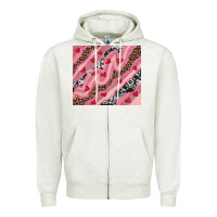 Oatmeal Heather valentines day pinky Zipper Hoodie - RanaPortraitStore