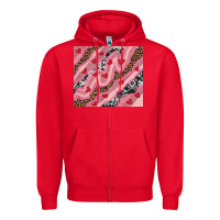 Red valentines day pinky Zipper Hoodie - RanaPortraitStore