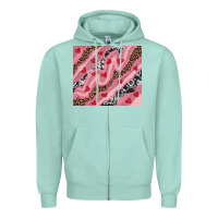 Seafoam valentines day pinky Zipper Hoodie - RanaPortraitStore