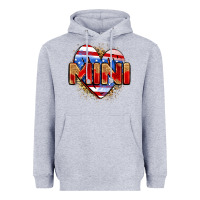 Heather Grey American mini heart Heavyweight Hoodie - Zillion Design Studio
