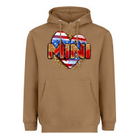 Toasted Coconut American mini heart Heavyweight Hoodie - Zillion Design Studio