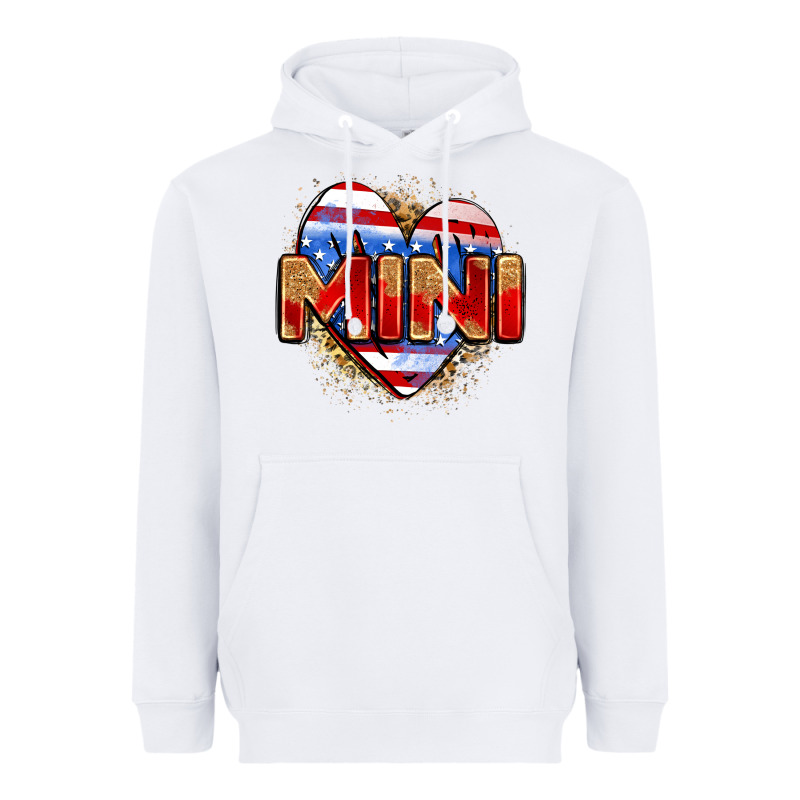 American Mini Heart Heavyweight Hoodie by Zillion Design Studio | Teevron