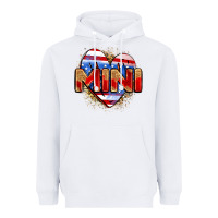 White American mini heart Heavyweight Hoodie - Zillion Design Studio