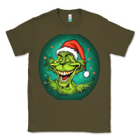 Army Green Grinch Classic Tee - Unal Design