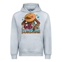 Heather Grey Hello sunshine Urban Hoodie - NancyCooperArtShop