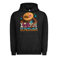 Pigment Black Hello sunshine Urban Hoodie - NancyCooperArtShop