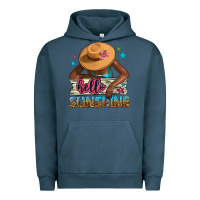 Pigment Midnight Navy Hello sunshine Urban Hoodie - NancyCooperArtShop