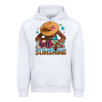 White Hello sunshine Urban Hoodie - NancyCooperArtShop