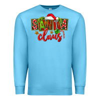 Ocean Blue Christmas santa claus Premium Sweatshirt - FaDigitalArtStudio