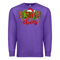 Purple Christmas santa claus Premium Sweatshirt - FaDigitalArtStudio