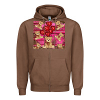 Chestnut valentines day teddy bear tumbler Zipper Hoodie - RanaPortraitStore