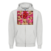Dove Grey valentines day teddy bear tumbler Zipper Hoodie - RanaPortraitStore