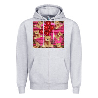Heather Grey valentines day teddy bear tumbler Zipper Hoodie - RanaPortraitStore