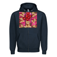 Navy valentines day teddy bear tumbler Zipper Hoodie - RanaPortraitStore