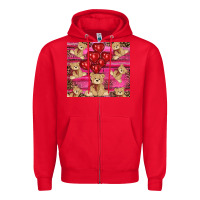 Valentines Day Teddy Bear Tumbler Zipper Hoodie | Teevron