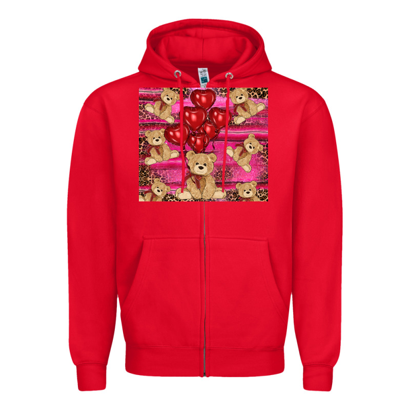 Valentines Day Teddy Bear Tumbler Zipper Hoodie by RanaPortraitStore | Teevron